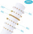 DECYOOL 1800Pcs Jewelry Making Kit - 1500Pcs Gold Round Spacer Smooth Loose Ball Beads, 150Pcs Alphabet, 150Pcs White Pearls and 2 Rolls Elastic S...